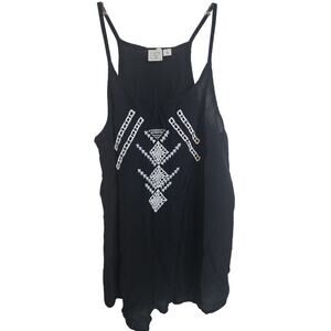 BP Lightweight Black Tank with Tribal Design, XS